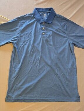 PGA Tour Blue Men's Polo Shirt - Classic Short Sleeve